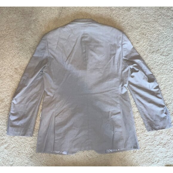 Madison Mens Beige Lined Blazer Jacket 100% Cotton Shell Polyester Lining Size 4 - Picture 8 of 8